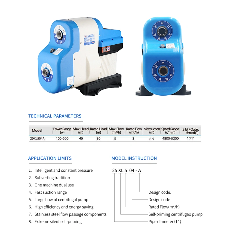 intelligent pump smart pump permanent magnet frequency conversion constant pressure self-priming centrifugal pump with LCD