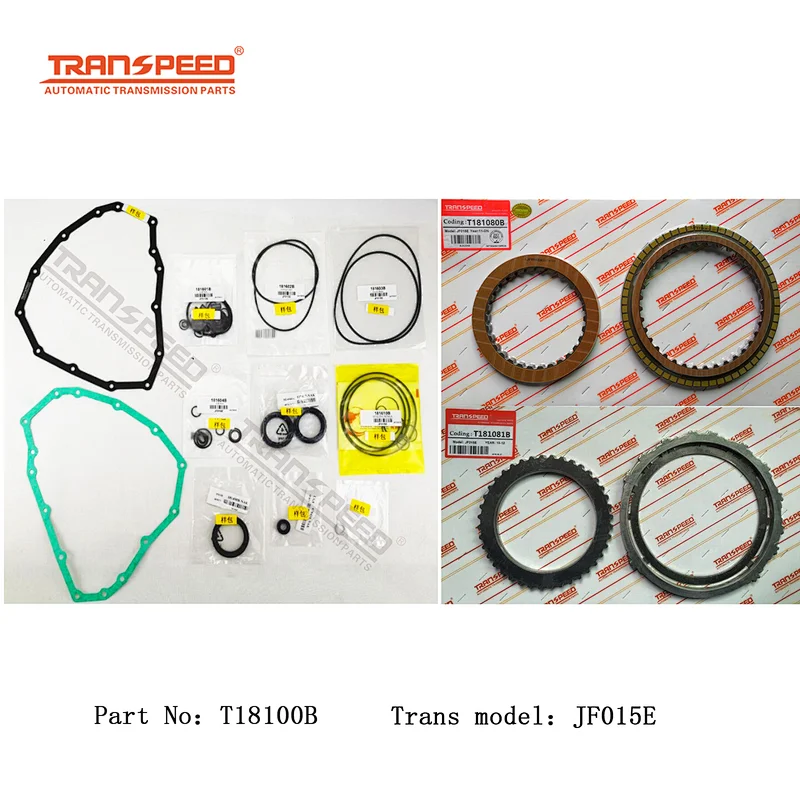 Transpeed JF015E RE0F11A cvt transmission master rebuild kit seals T18100B