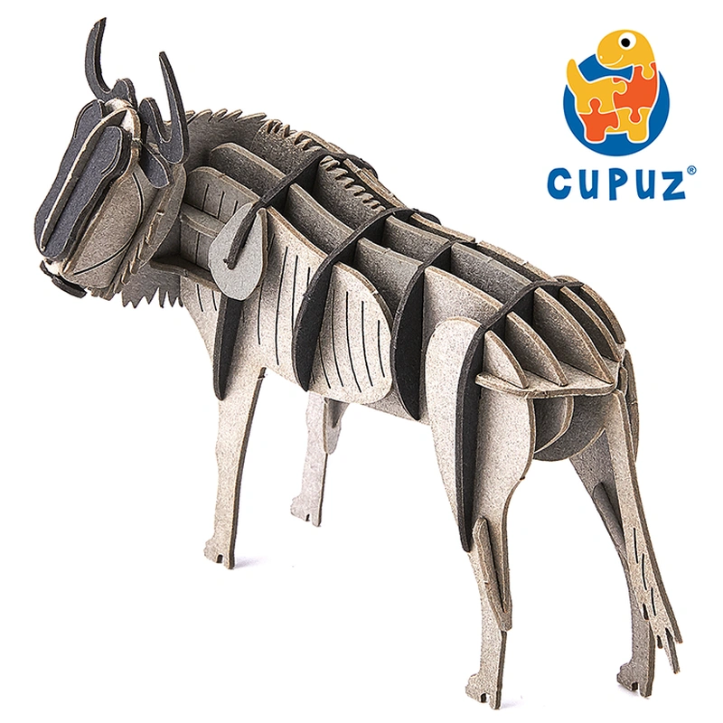 DIY wild beast wild animal paper toy wildebeest 3d paper model for kids DIY wild beast wild animal paper toy wildebeest 3d paper model for kids