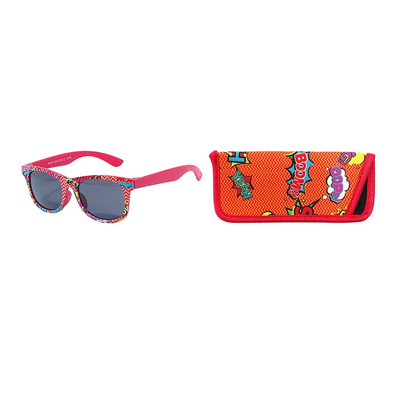 Kids Boy Plastic Fashion Sunglasses & Pouch KB129
