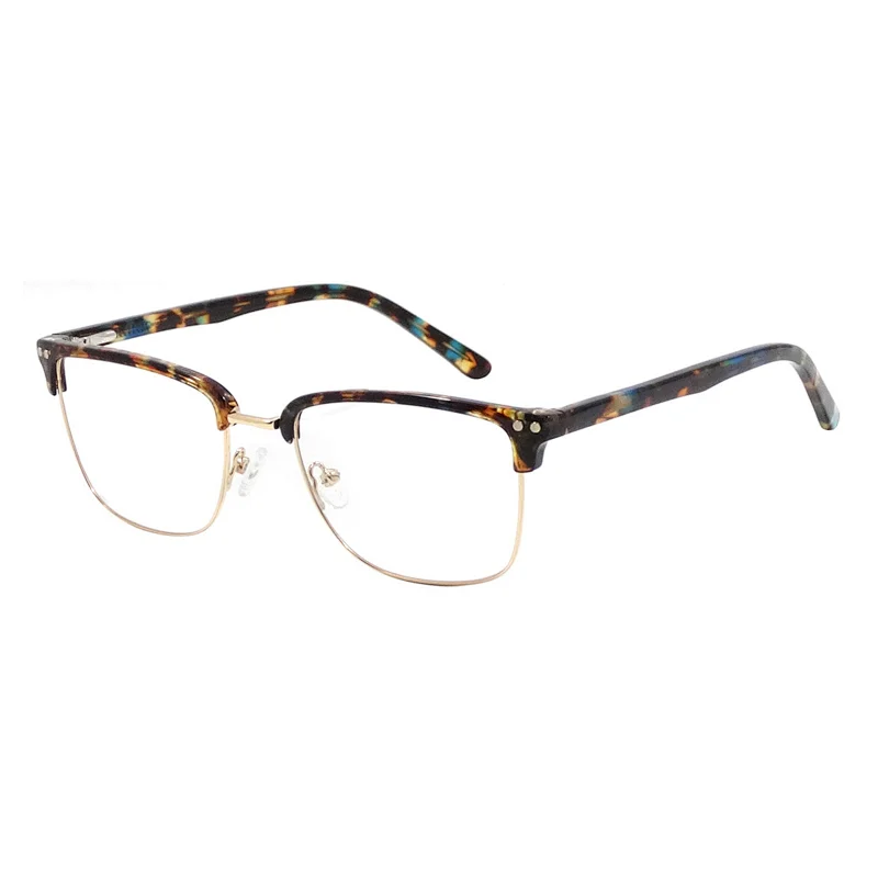 Man acetate&metal combination basic optical frame