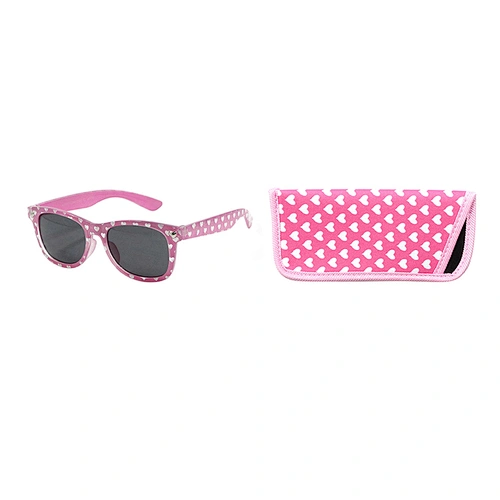 kids Girl Plastic Fashion Sunglasses & Pouch KB119