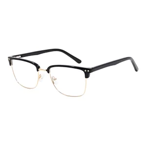 Man acetate&metal combination basic optical frame