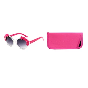 Kids Girl Plastic Fashion Sunglasses & Pouch KB126