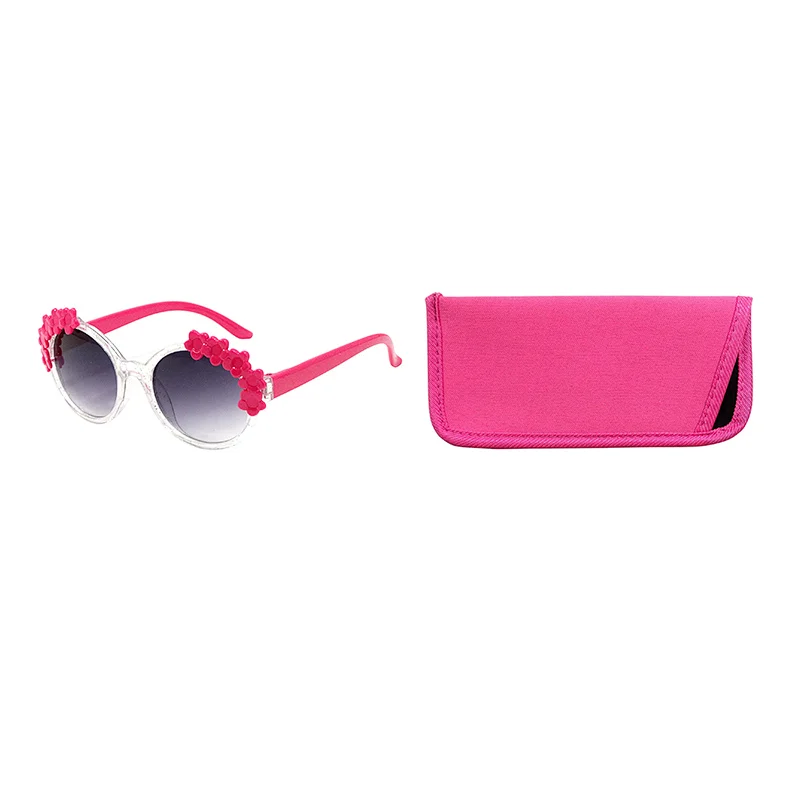Kids Girl Plastic Fashion Sunglasses & Pouch KB126