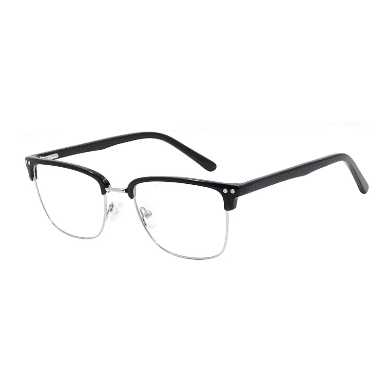Man acetate&metal combination basic optical frame