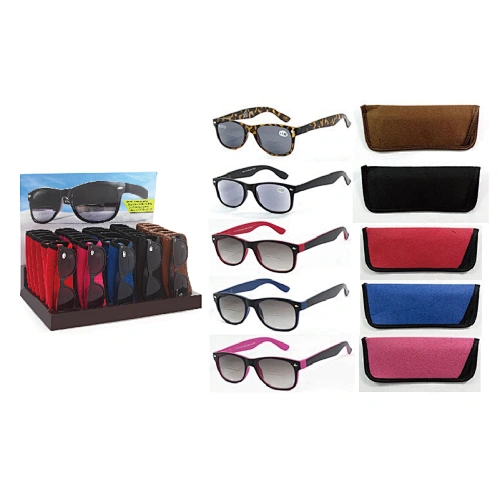 Unisex Plastic Bifocal Reading Glasses Sun Reader D1057