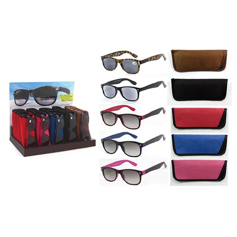 Unisex Plastic Bifocal Reading Glasses Sun Reader D1057