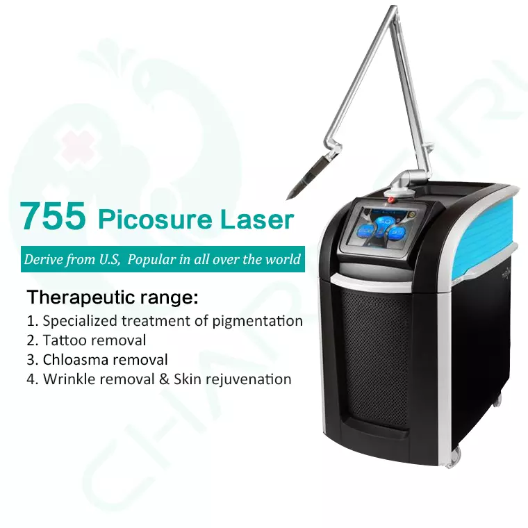 Portable picosecond 755nm/ 532nm/1064nm picosecond laser hair removal