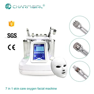 7 in 1 galvanic oxygen hydra water dermabrasion facial beauty instrument machine