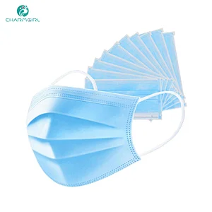 Disposable 3ply medical face mask blue non-woven medical