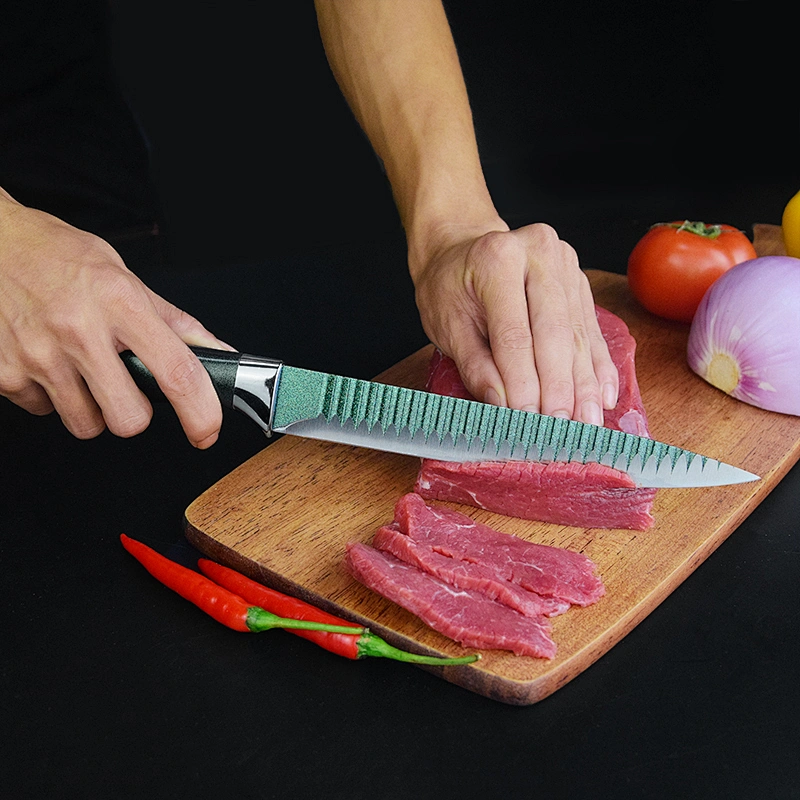 Kitchen Knife 9pcs Acrylic Knife Holder Stainless Steel Slicing