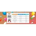 2021 Holiday Schedule