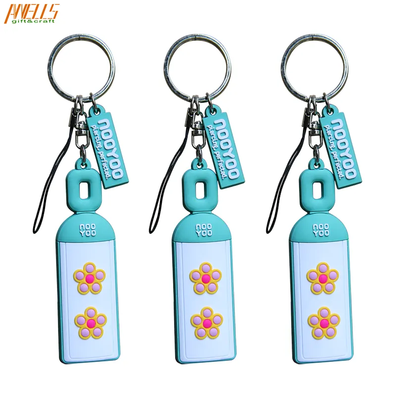 pvc custom 2d keychain