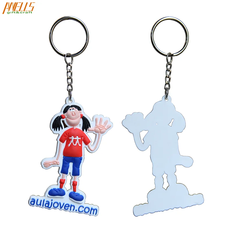 3d logo soft pvc key chain