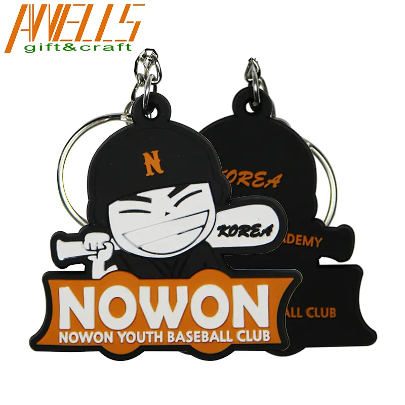 soft pvc rubber keychain