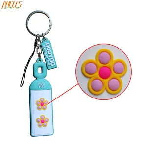 pvc custom 2d keychain