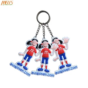 3d logo soft pvc key chain