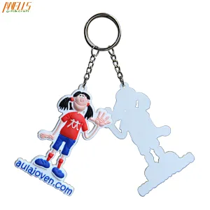 3d logo soft pvc key chain