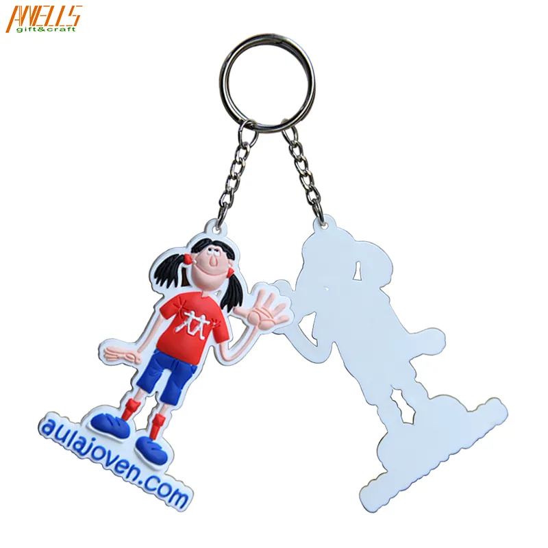 3d logo soft pvc key chain