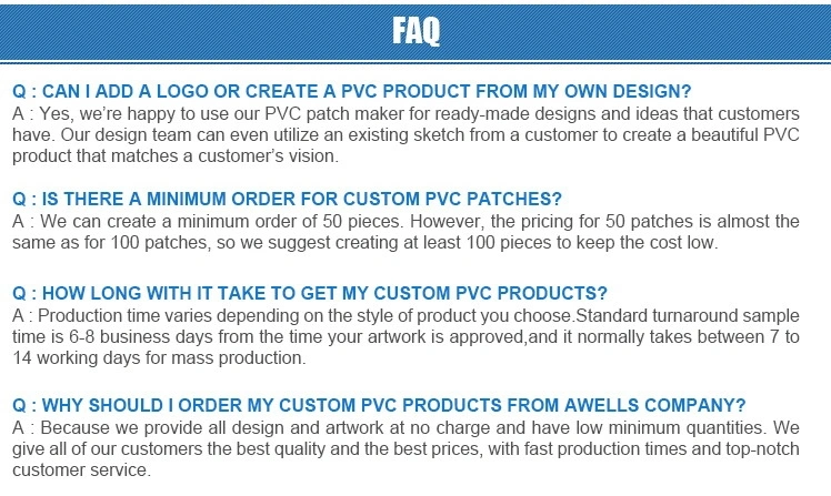 Custom PVC Rubber Logo Patches