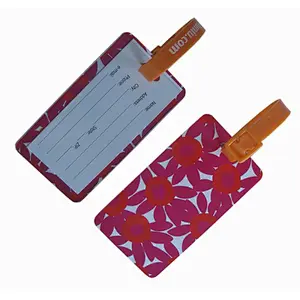 soft pvc luggage tag for suitcase bags