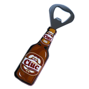 custom bottle opener fridge pvc magnet