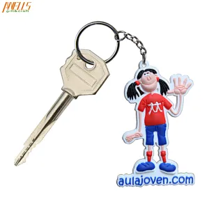 3d logo soft pvc key chain