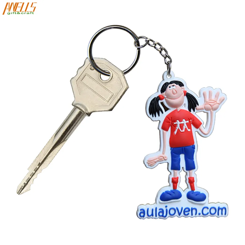 3d logo soft pvc key chain