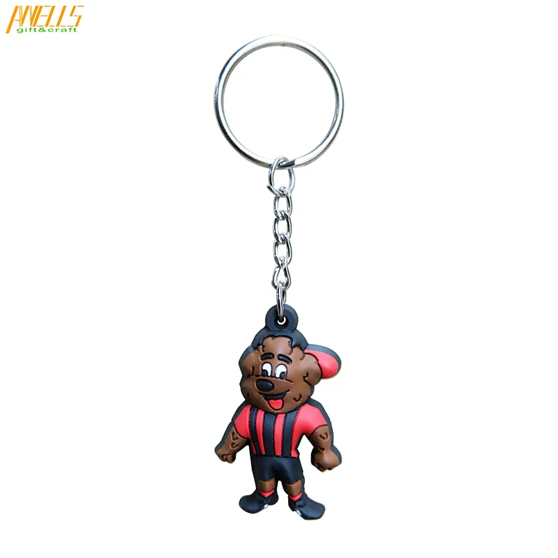 3d pvc rubber keychain
