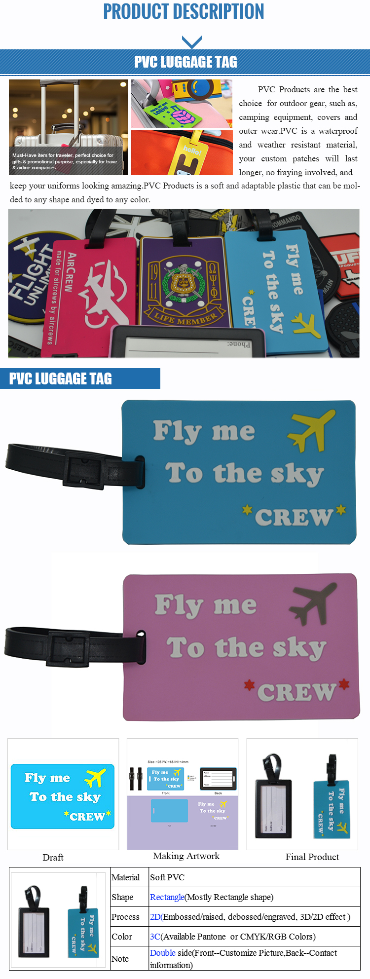 customized luggage tag