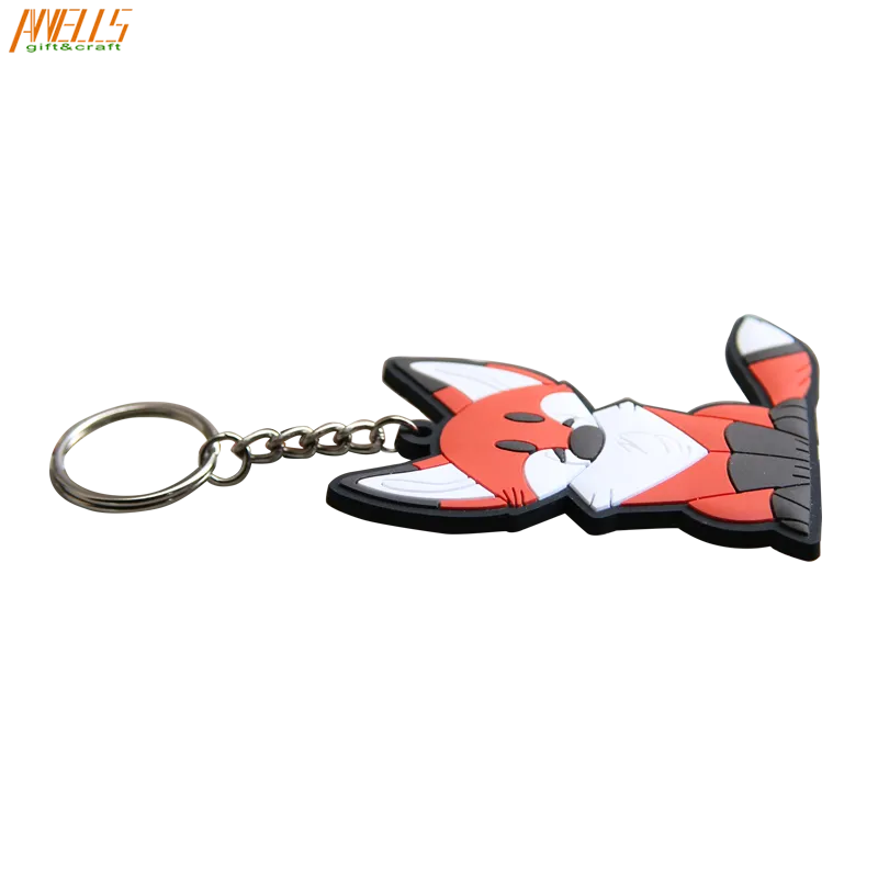 3d pvc rubber keychain