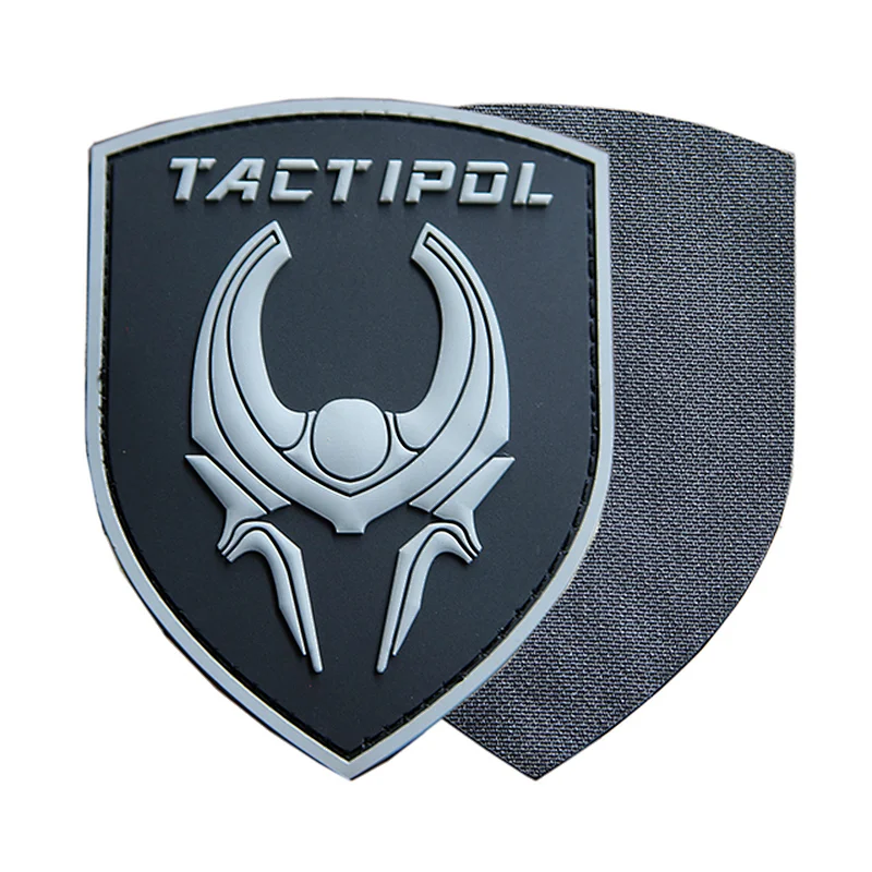 3D Embossed Logo PVC Rubber Hook Patch