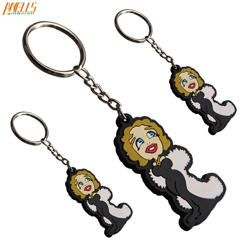 Cartoon Characters PVC Keyring