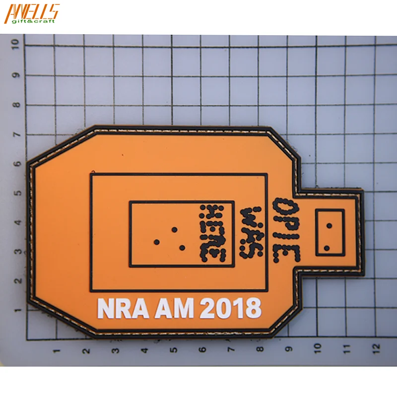 Factory Price Soft PVC Patch Velcro Backing