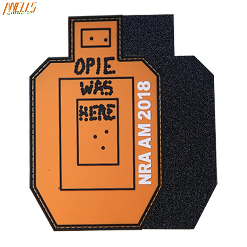 Factory Price Soft PVC Patch Velcro Backing