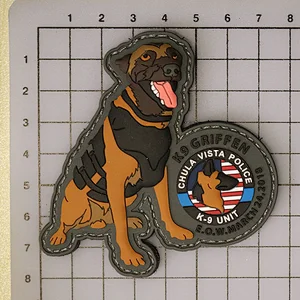 Custom 2D Police Dog PVC Patch