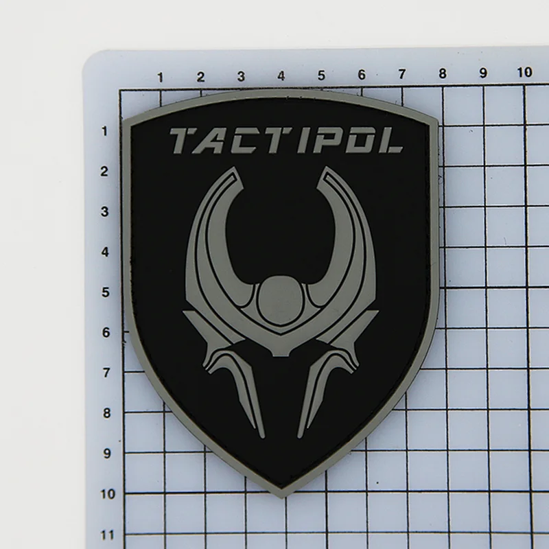 3D Embossed Logo PVC Rubber Hook Patch