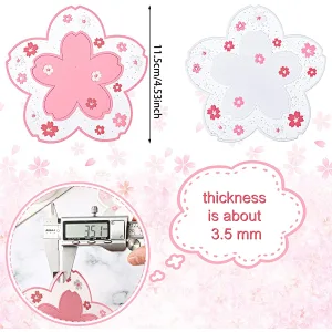 Cherry Blossom Cup PVC Coaster