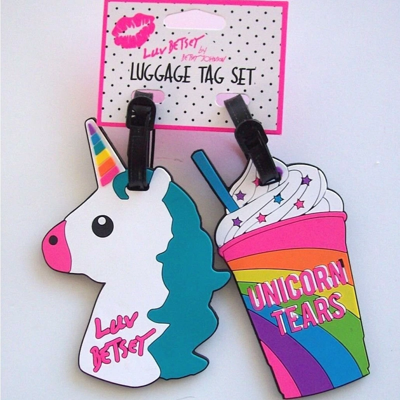 UNICORN LOGO RUBBER PVC LUGGAGE TAG