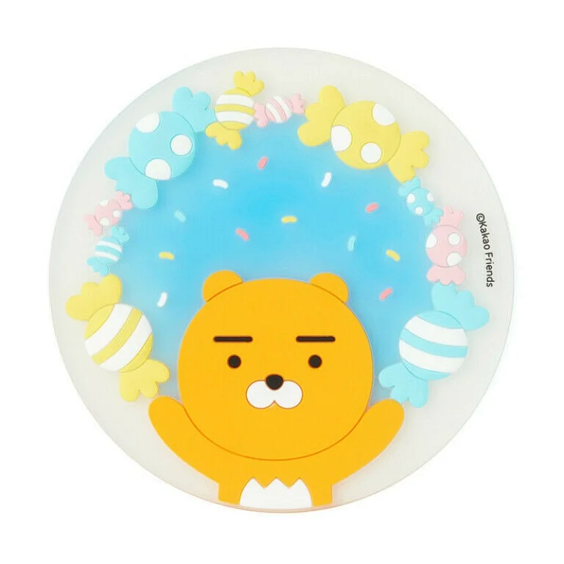 Funny Bear Logo PVC Round Coaster