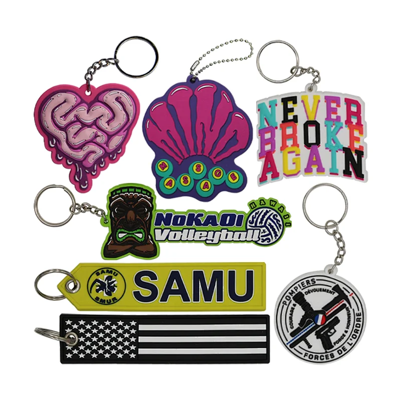 Promotion custom rubber soft pvc keychain