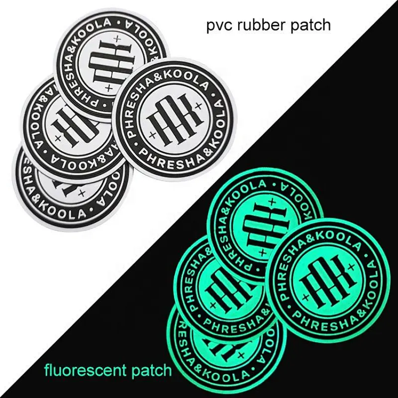 Luminous Embossed Fluorescent PVC Rubber Patch