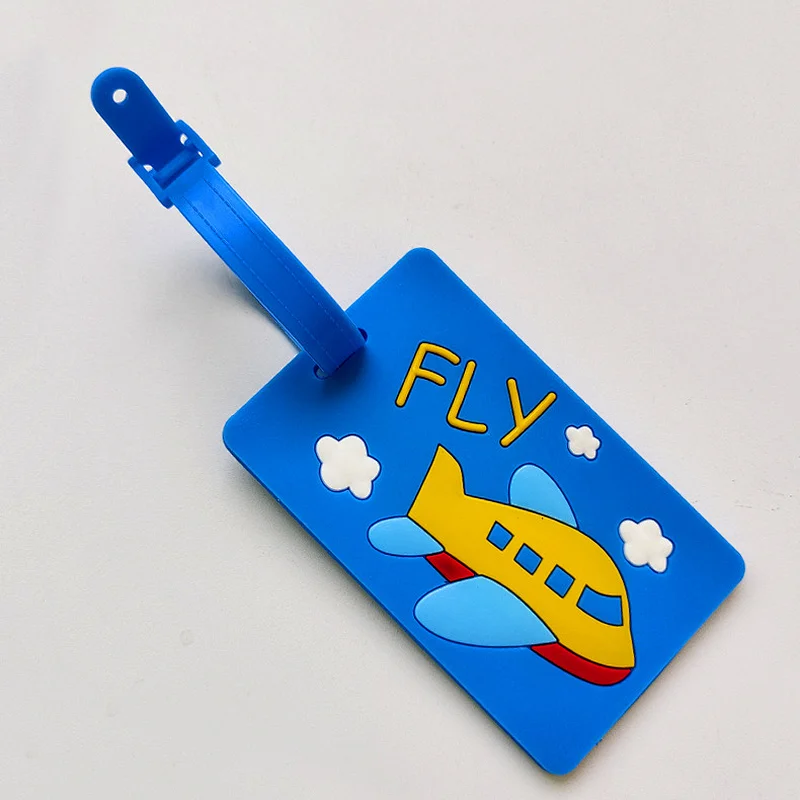 Blue plane Soft PVC Luggage Tag