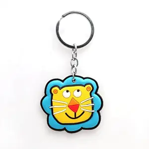 Lion Pattern PVC Keychain