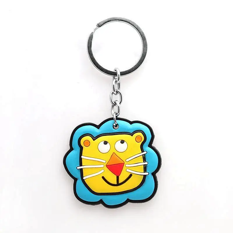 Lion Pattern PVC Keychain