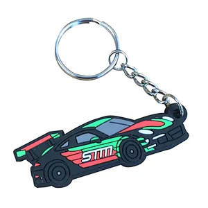 Rubber Keychain Car Shaped Personalized