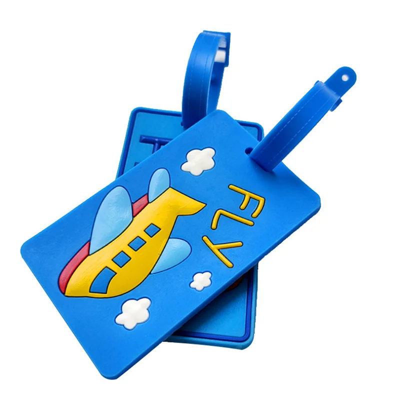Blue plane Soft PVC Luggage Tag