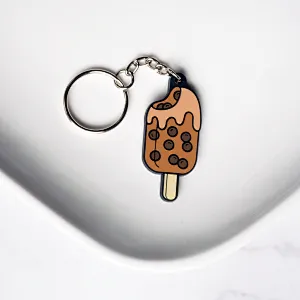 Brown Sugar Boba Ice Cream PVC Keychain