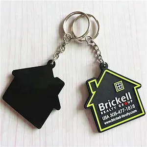 house shape pvc keychain